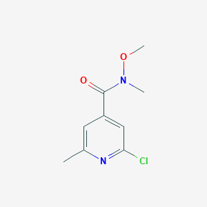 molecular formula C9H11ClN2O2 B8813701 2-Chloro-N-methoxy-N,6-dimethylisonicotinamide 