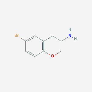 molecular formula C9H10BrNO B8813720 6-Bromochroman-3-amine 