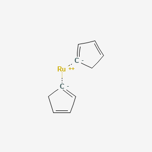 molecular formula C10H10Ru B8813762 cyclopenta-1,3-diene;ruthenium(2+) 