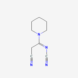 1-(2-Cyano-1-(cyanoimino)ethyl)piperidine