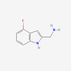 molecular formula C9H9FN2 B8813847 (4-fluoro-1H-indol-2-yl)methanamine CAS No. 904885-13-8