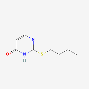 molecular formula C8H12N2OS B8813861 4(1H)-Pyrimidinone, 2-(butylthio)- CAS No. 54774-97-9