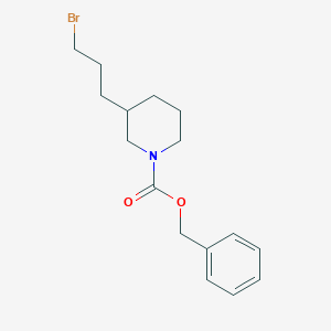 molecular formula C16H22BrNO2 B8813969 Benzyl 3-(3-bromopropyl)piperidine-1-carboxylate 