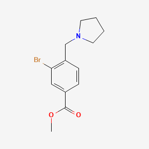 Methyl 3-bromo-4-(pyrrolidin-1-ylmethyl)benzoate