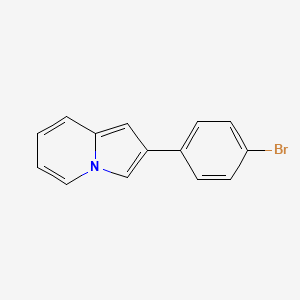 molecular formula C14H10BrN B8814268 2-(4-Bromophenyl)indolizine CAS No. 7496-72-2