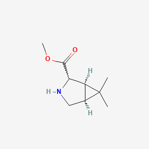 molecular formula C9H15NO2 B8814290 methyl (1R,2S,5S)-6,6-dimethyl-3-azabicyclo[3.1.0]hexane-2-carboxylate CAS No. 672325-23-4