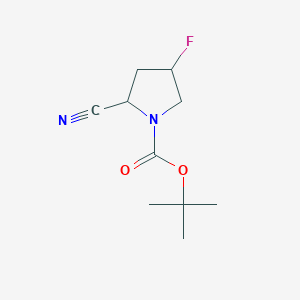 molecular formula C10H15FN2O2 B8814380 N-t-BOC-trans-4-Fluoro-L-Prolinonitrile 
