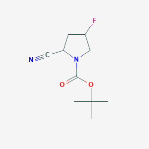 molecular formula C10H15FN2O2 B8814380 (2R,4R)-1-Boc-2-cyano-4-fluoropyrrolidine 