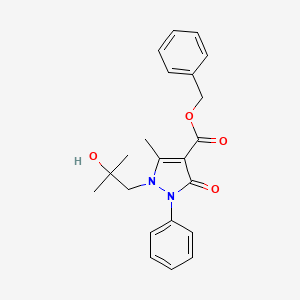 Benzyl 1-(2-hydroxy-2-methylpropyl)-5-methyl-3-oxo-2-phenyl-2,3-dihydro-1H-pyrazole-4-carboxylate