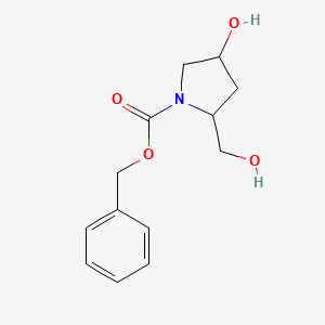 molecular formula C13H17NO4 B8814447 Benzyl 4-hydroxy-2-(hydroxymethyl)pyrrolidine-1-carboxylate 