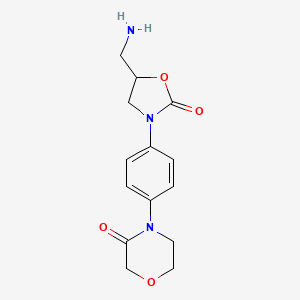 4-{4-[5-(Aminomethyl)-2-oxo-1,3-oxazolidin-3-YL]phenyl}morpholin-3-one