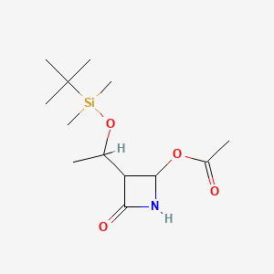 Acetic acid 3-[1-(tert-butyldimethylsiloxy)ethyl]-2-oxoazetidin-4-yl ester