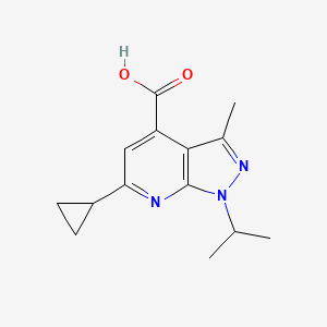 6-Cyclopropyl-1-isopropyl-3-methyl-1H-pyrazolo[3,4-b]pyridine-4-carboxylic acid
