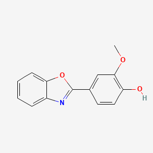 molecular formula C14H11NO3 B8814535 4-(Benzo[d]oxazol-2-yl)-2-methoxyphenol 