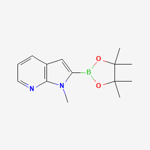 molecular formula C14H19BN2O2 B8814567 1-Methyl-2-(4,4,5,5-tetramethyl-1,3,2-dioxaborolan-2-YL)-1H-pyrrolo[2,3-B]pyridine 