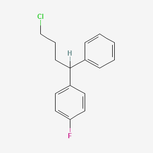 molecular formula C16H16ClF B8814590 1-(4-Chloro-1-phenylbutyl)-4-fluorobenzene CAS No. 3311-99-7