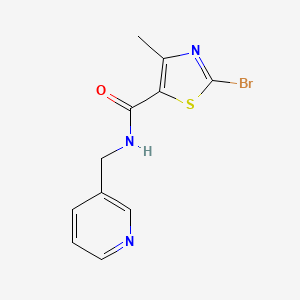 molecular formula C11H10BrN3OS B8814591 2-Bromo-4-methyl-N-(pyridin-3-ylmethyl)thiazole-5-carboxamide 