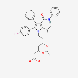 molecular formula C40H47FN2O5 B8814641 tert-butyl 2-[6-[2-[2-(4-fluorophenyl)-3-phenyl-4-(phenylcarbamoyl)-5-propan-2-ylpyrrol-1-yl]ethyl]-2,2-dimethyl-1,3-dioxan-4-yl]acetate 