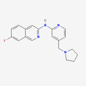 7-Fluoro-N-(4-(pyrrolidin-1-ylmethyl)pyridin-2-yl)isoquinolin-3-amine