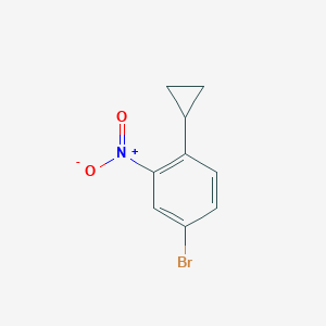 molecular formula C9H8BrNO2 B8814697 4-Bromo-1-cyclopropyl-2-nitrobenzene CAS No. 5133-36-8