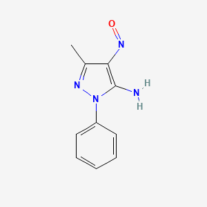 molecular formula C10H10N4O B8814814 3-methyl-4-nitroso-1-phenyl-1H-pyrazol-5-amine CAS No. 52943-85-8