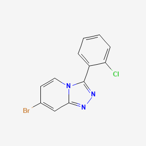 molecular formula C12H7BrClN3 B8814818 7-Bromo-3-(2-chlorophenyl)-[1,2,4]triazolo[4,3-a]pyridine 