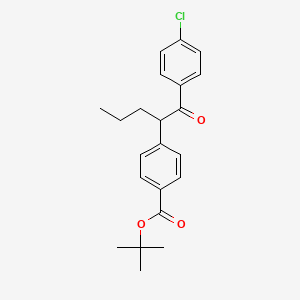 B8814847 tert-Butyl 4-(1-(4-chlorophenyl)-1-oxopentan-2-yl)benzoate CAS No. 1019113-44-0