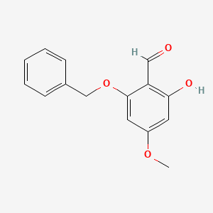 molecular formula C15H14O4 B8814899 2-(Benzyloxy)-6-hydroxy-4-methoxybenzaldehyde 