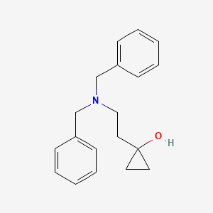 molecular formula C19H23NO B8814933 1-[2-(Dibenzylamino)ethyl]cyclopropanol 
