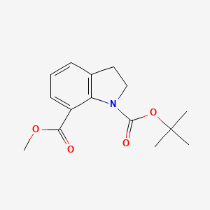 molecular formula C15H19NO4 B8814939 1-Tert-butyl 7-methyl indoline-1,7-dicarboxylate CAS No. 197460-40-5