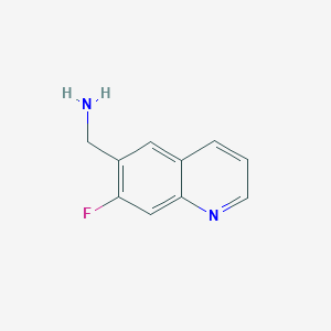 molecular formula C10H9FN2 B8814954 (7-Fluoroquinolin-6-yl)methanamine 