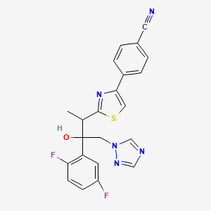molecular formula C22H17F2N5OS B8815023 Isavuconazol 