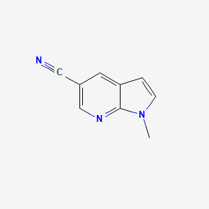molecular formula C9H7N3 B8815058 1-Methyl-1H-pyrrolo[2,3-B]pyridine-5-carbonitrile CAS No. 517918-96-6