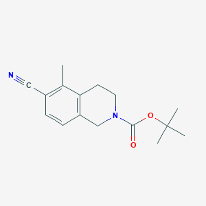 molecular formula C16H20N2O2 B8815118 Tert-butyl 6-cyano-5-methyl-3,4-dihydroisoquinoline-2(1H)-carboxylate CAS No. 1165923-92-1