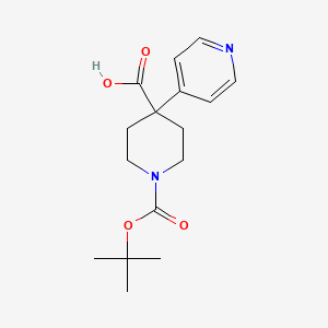 molecular formula C16H22N2O4 B8815162 1-(tert-Butoxycarbonyl)-4-(pyridin-4-yl)piperidine-4-carboxylic acid CAS No. 167262-95-5