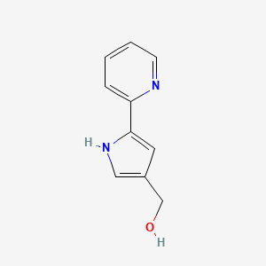 molecular formula C10H10N2O B8815172 5-(2-Pyridyl)-1H-pyrrole-3-methanol 