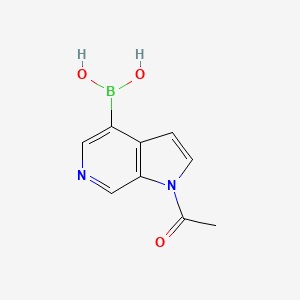 molecular formula C9H9BN2O3 B8815179 (1-Acetyl-1H-pyrrolo[2,3-c]pyridin-4-yl)boronic acid 