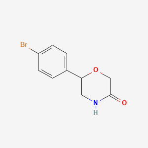 molecular formula C10H10BrNO2 B8815191 6-(4-Bromophenyl)morpholin-3-one 
