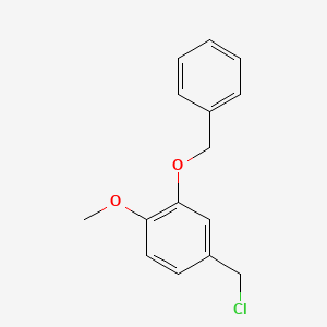 molecular formula C15H15ClO2 B8815193 2-(Benzyloxy)-4-(chloromethyl)-1-methoxybenzene CAS No. 1699-38-3