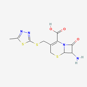 molecular formula C11H12N4O3S3 B8815214 7-Amino-3-{[(5-methyl-1,3,4-thiadiazol-2-yl)sulfanyl]methyl}-8-oxo-5-thia-1-azabicyclo[4.2.0]oct-2-ene-2-carboxylic acid 