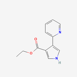 molecular formula C12H12N2O2 B8815233 Ethyl 4-(pyridin-2-yl)-1H-pyrrole-3-carboxylate CAS No. 342025-71-2