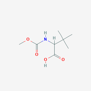 molecular formula C8H15NO4 B8815285 2-((Methoxycarbonyl)amino)-3,3-dimethylbutanoic acid 