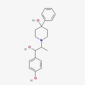 molecular formula C20H25NO3 B8815290 1-(4-Hydroxyphenyl)-2-(4-hydroxy-4-phenylpiperidin-1-yl)-1-propanol 