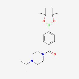 molecular formula C20H31BN2O3 B8815298 (4-Isopropyl-piperazin-1-yl)-[4-(4,4,5,5-tetramethyl-[1,3,2]dioxaborolan-2-yl)-phenyl]-methanone 