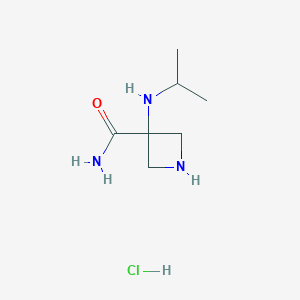 molecular formula C7H16ClN3O B8815312 3-(Isopropylamino)azetidine-3-carboxamide hydrochloride CAS No. 736994-09-5