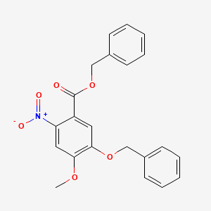 molecular formula C22H19NO6 B8815368 Benzyl 5-(benzyloxy)-4-methoxy-2-nitrobenzoate CAS No. 634198-01-9