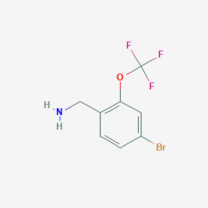 molecular formula C8H7BrF3NO B8815391 (4-Bromo-2-(trifluoromethoxy)phenyl)methanamine 