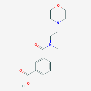molecular formula C15H20N2O4 B8815440 3-(Methyl(2-morpholinoethyl)carbamoyl)benzoic acid 
