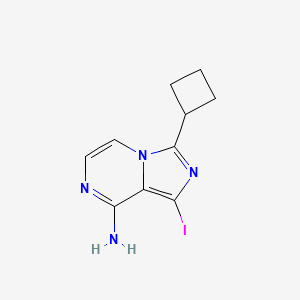 molecular formula C10H11IN4 B8815546 3-Cyclobutyl-1-iodoimidazo[1,5-a]pyrazin-8-amine CAS No. 867165-11-5