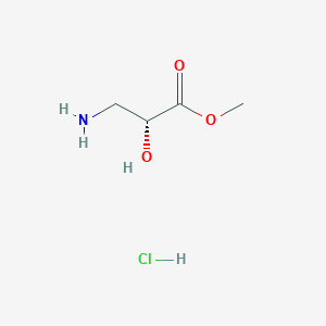 molecular formula C4H10ClNO3 B8815573 (R)-methyl 3-amino-2-hydroxypropanoate hydrochloride 